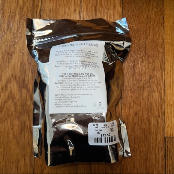 Tri-Coastal Design Vanilla Caramel Bath Fizzers Package of 5. NWT - Picture 3 of 5